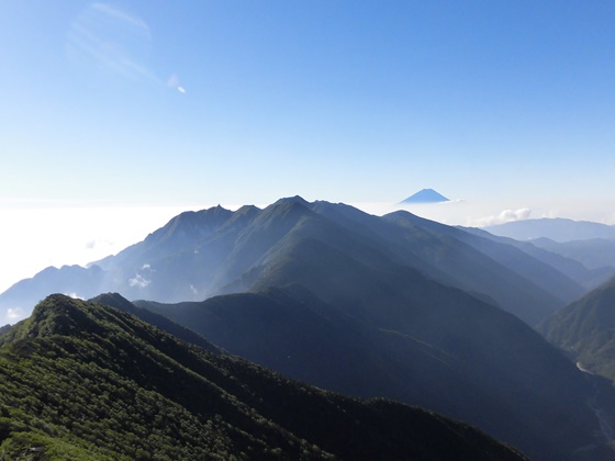 鳳凰三山と富士山